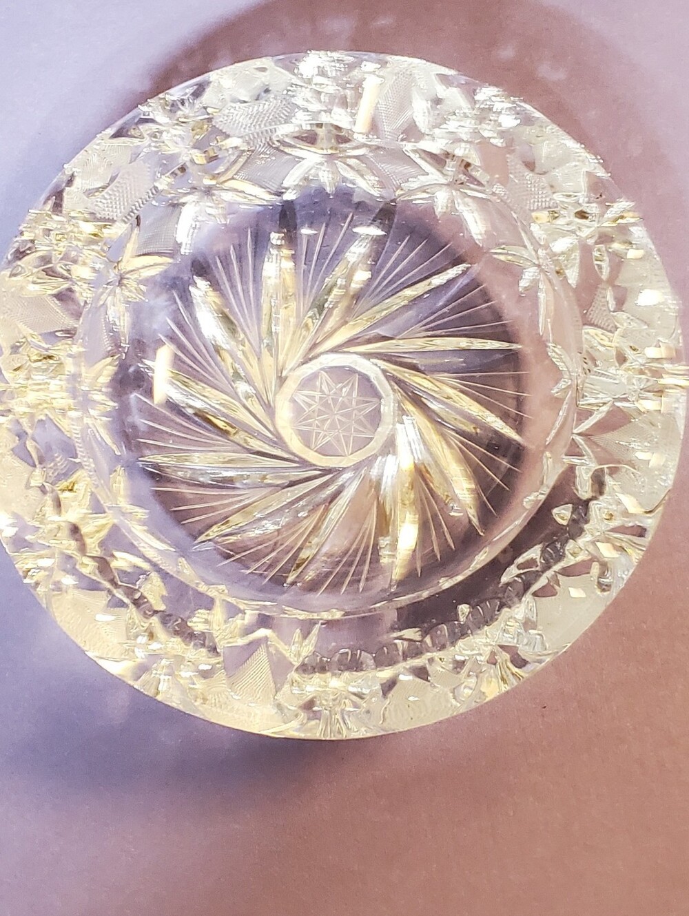 VINTAGE 1970 WEST GERMAN ECHT BLEIKRISTALL LEAD CRYSTAL ASHTRAY
